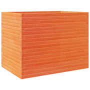 Jardinera madera maciza de pino marrón cera 90x60x68,5 cm - Vetonek