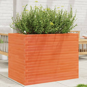 Jardinera madera maciza de pino marrón cera 90x60x68,5 cm v6315 Vetonek