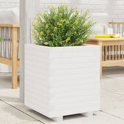 Jardinière en pin blanc massif 40x40x49,5 cm v6407 Vetonek