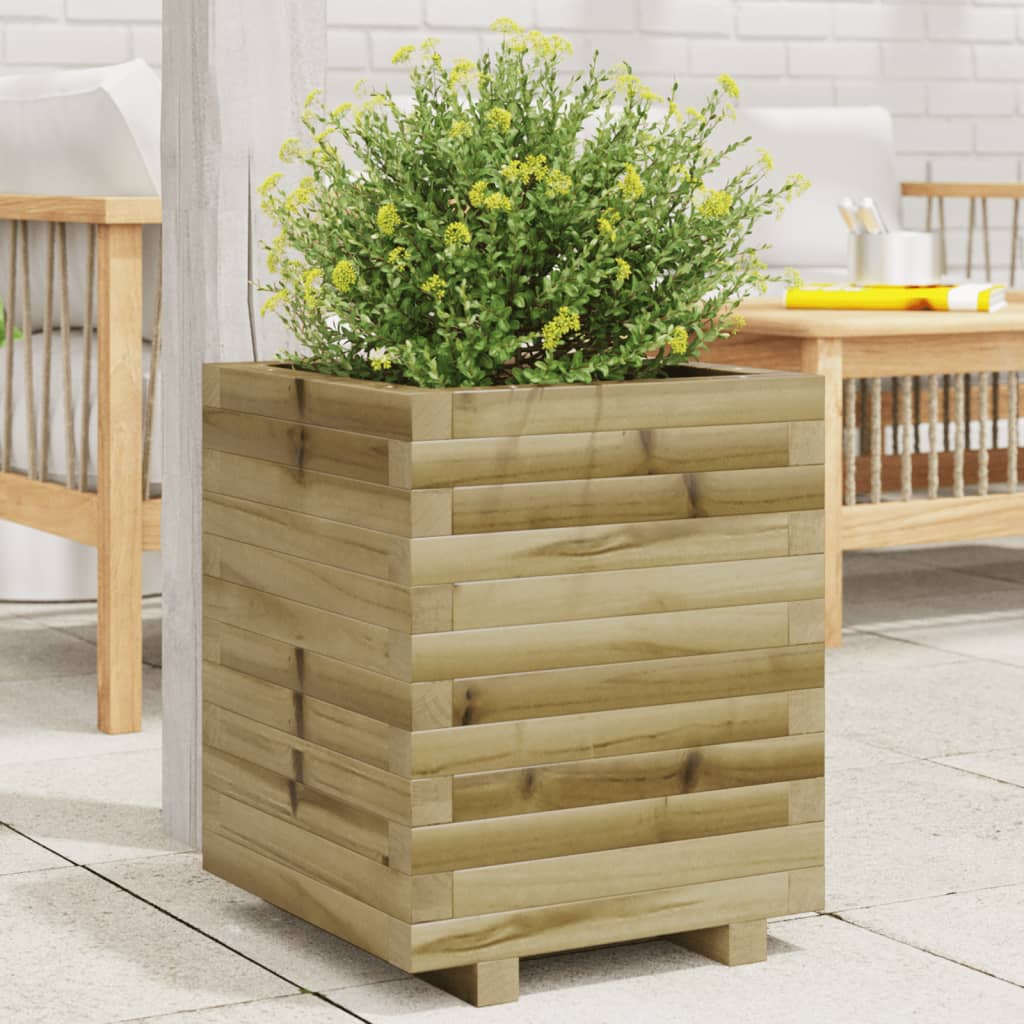 Jardinière en bois de pin imprégné 40x40x49,5 cm v6438 Vetonek