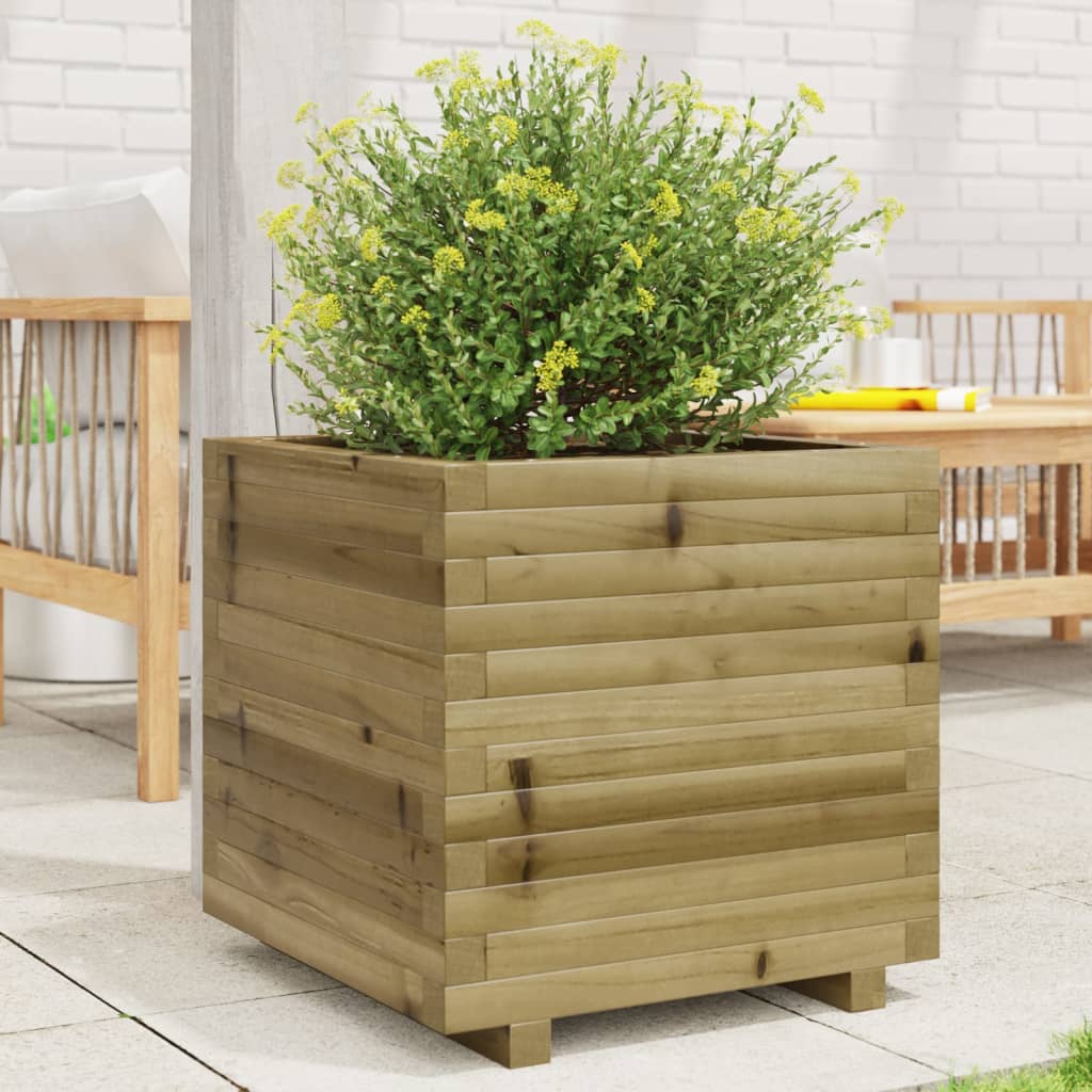 Jardinière en bois de pin imprégné 50x50x49,5 cm v6483 Vetonek
