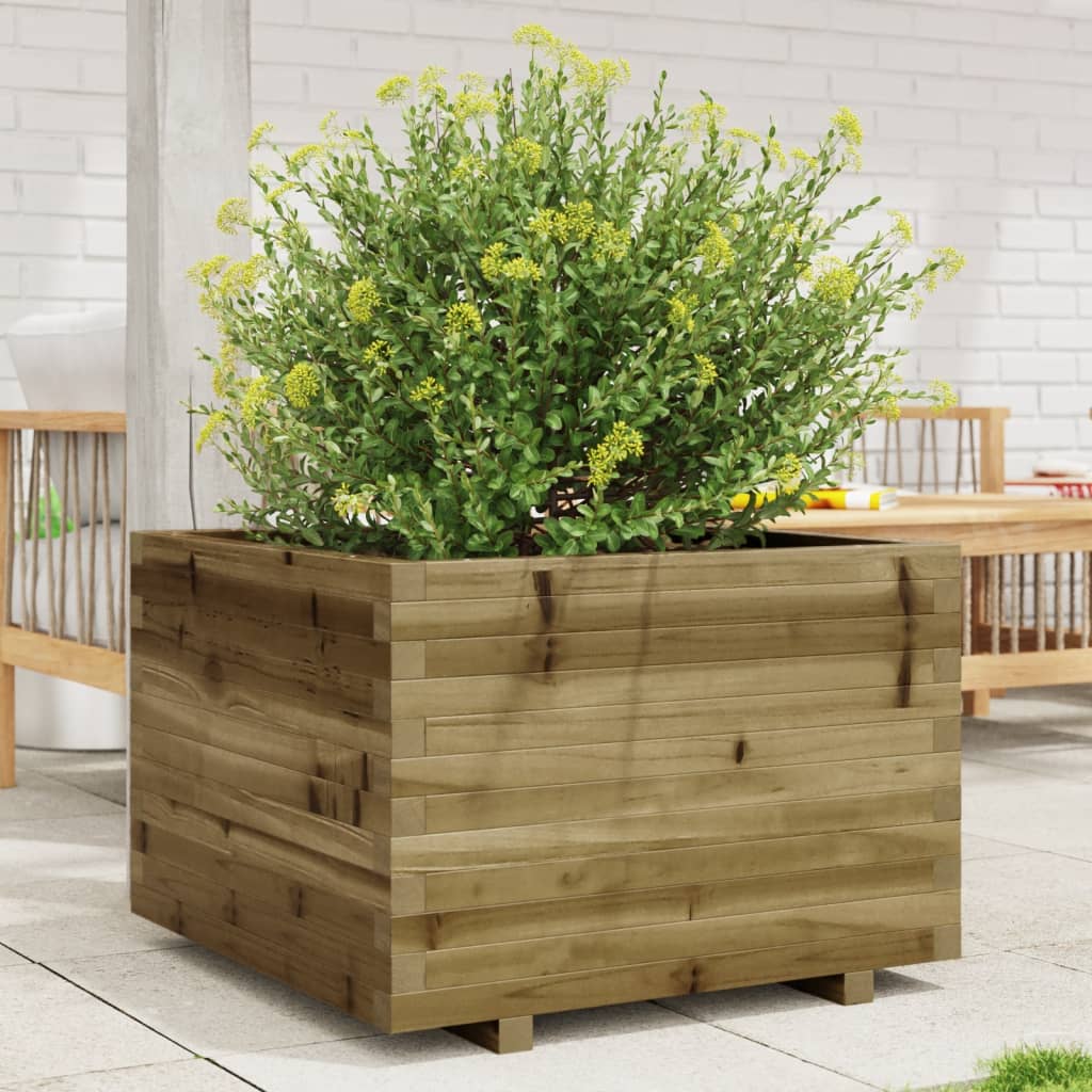 Jardinière en bois de pin imprégné 70x70x49,5 cm v6582 Vetonek