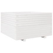 Vetonek Jardinière en bois de pin blanc massif 80x80x49,5 cm
