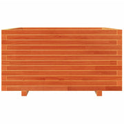 Jardinera madera maciza de pino marrón cera 90x90x49,5 cm v6667 - Vetonek