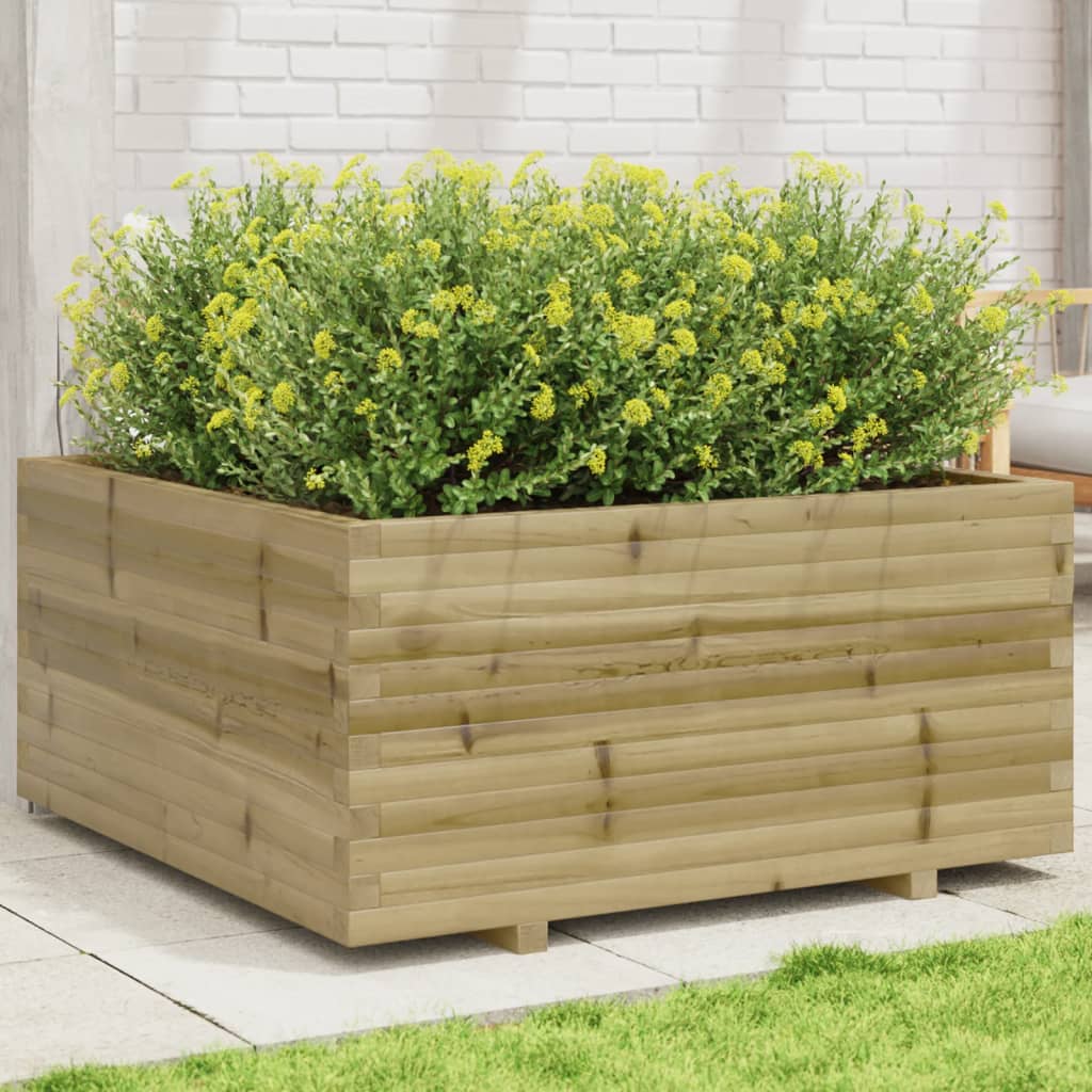 Jardinière en bois de pin imprégné 100x100x49,5 cm v6735 Vetonek