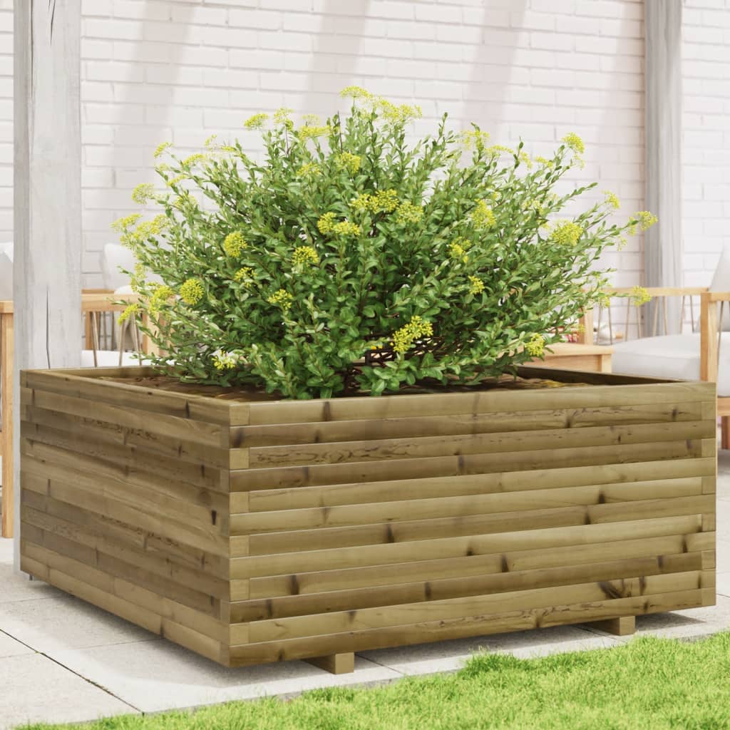 Jardinière en bois de pin imprégné 110x110x49,5 cm v6780 Vetonek