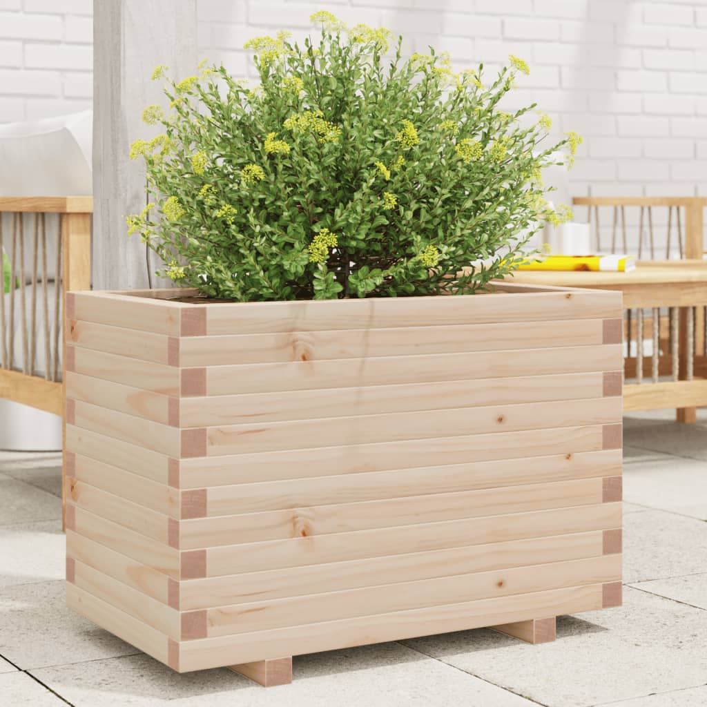 Vetonek Jardinera madera maciza de pino 70x40x49,5 cm