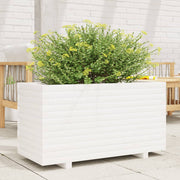 Jardinière en pin blanc massif 90x40x49,5 cm v6858 - Vetonek