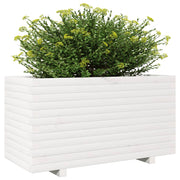 Jardinière en pin blanc massif 90x40x49,5 cm v6858 - Vetonek