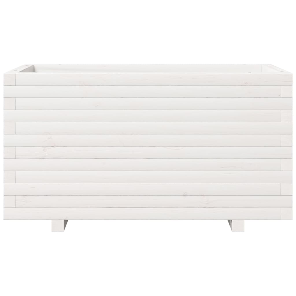 Jardinière en pin blanc massif 90x40x49,5 cm v6858 - Vetonek