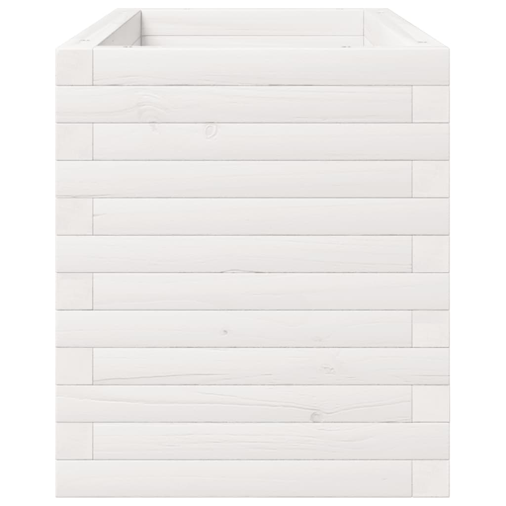 Jardinière en pin blanc massif 90x40x49,5 cm v6858 - Vetonek