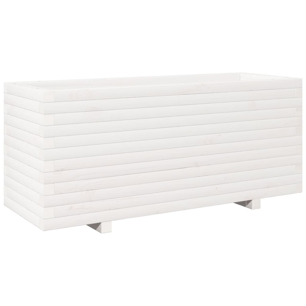 Jardinière en pin blanc massif 110x40x49,5 cm V6902 Vetonek