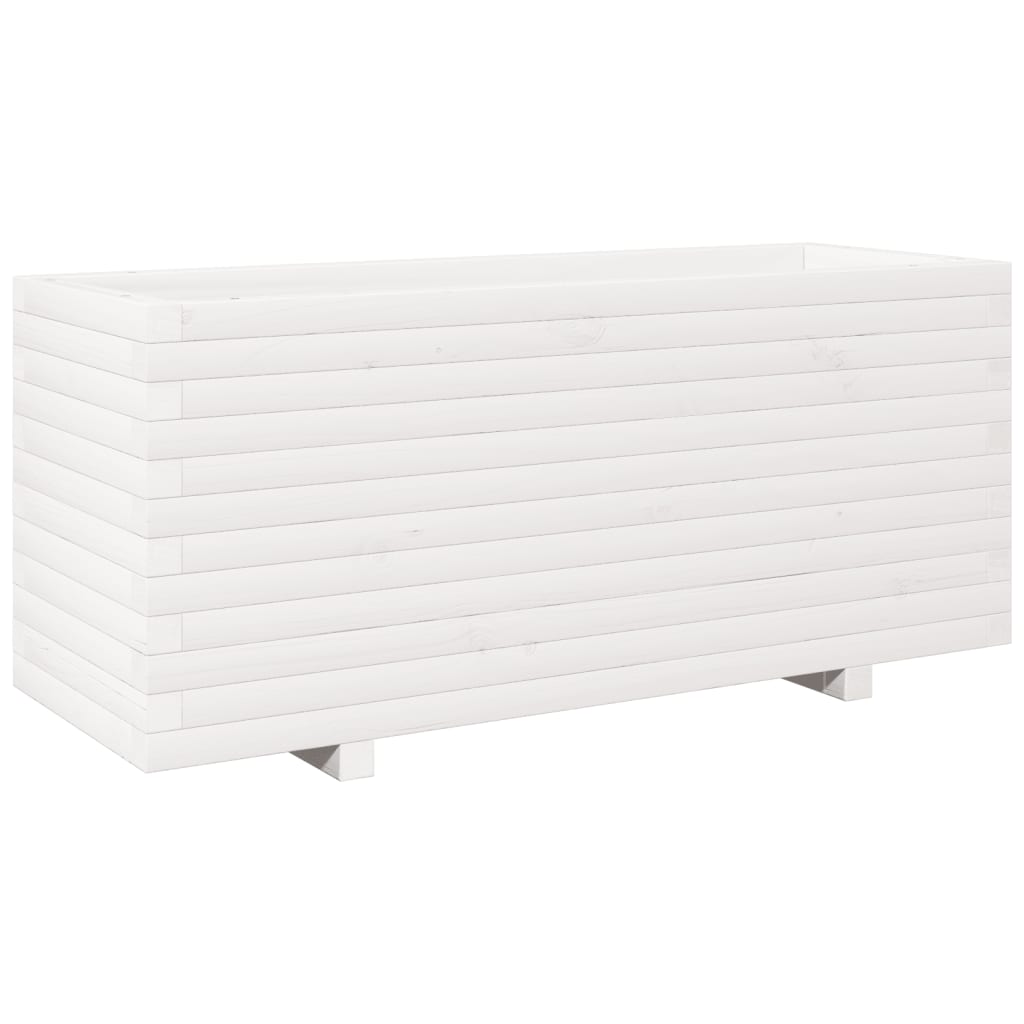 Jardinière en pin blanc massif 110x40x49,5 cm V6902 Vetonek