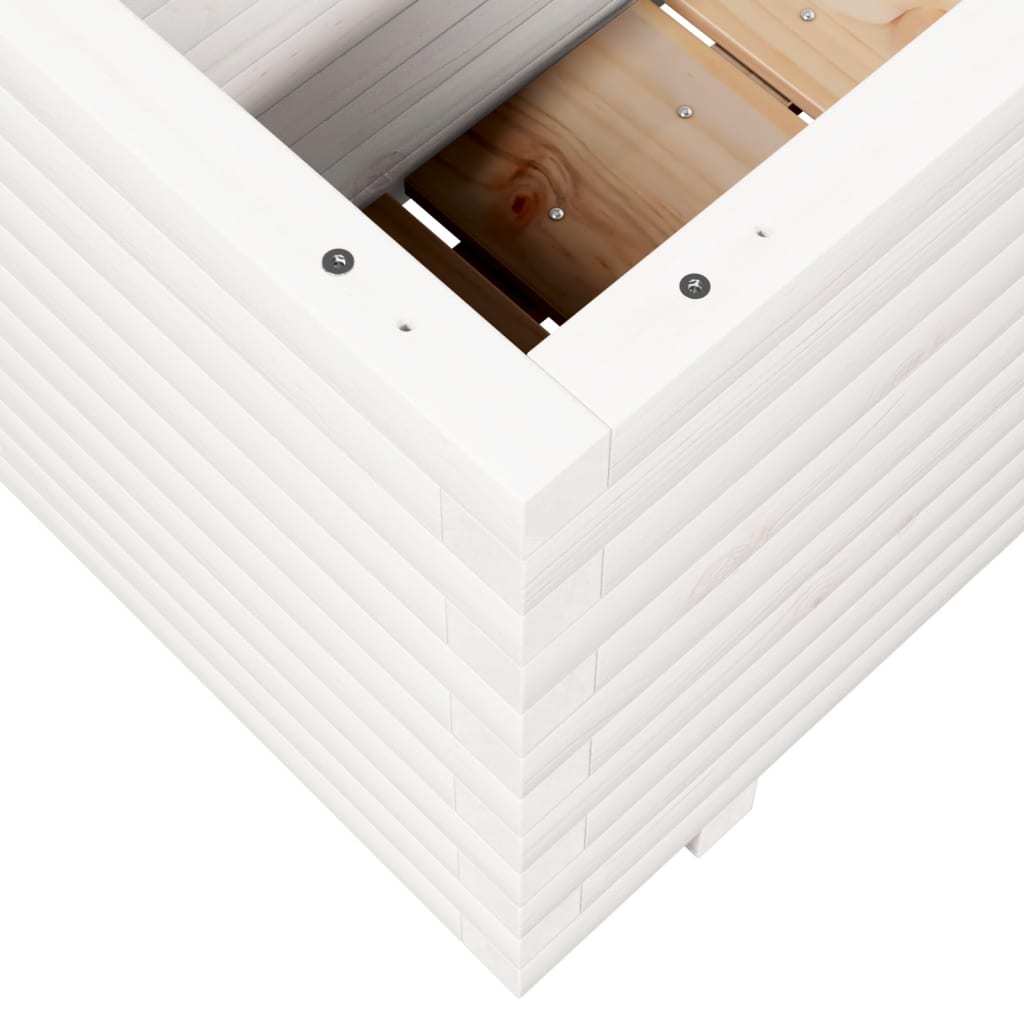 Jardinière en pin blanc massif 110x40x49,5 cm V6902 Vetonek