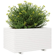 Jardinière en pin blanc massif 90x60x49,5 cm v6957 - Vetonek