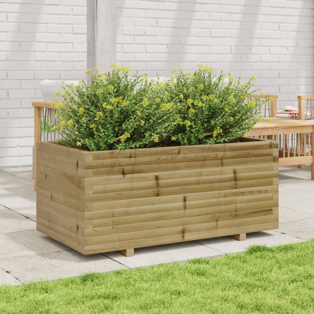 Jardinière en bois de pin imprégné 110x60x49,5 cm v7039 - Vetonek