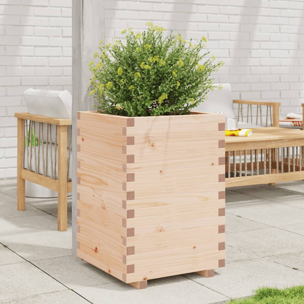 Vetonek Jardinera madera maciza de pino 50x50x72,5 cm