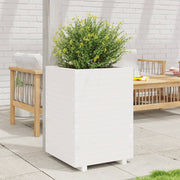 Jardinière en pin blanc massif 50x50x72,5 cm v7053 Vetonek