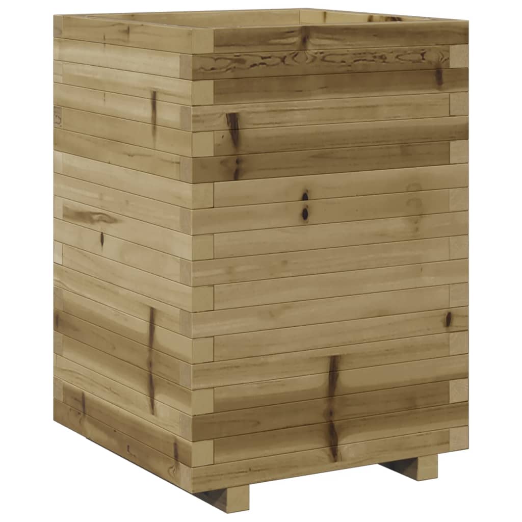 Jardinière en bois de pin imprégné Vetonek 50x50x72,5 cm