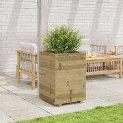 Jardinière en bois de pin imprégné 50x50x72,5 cm - Vetonek
