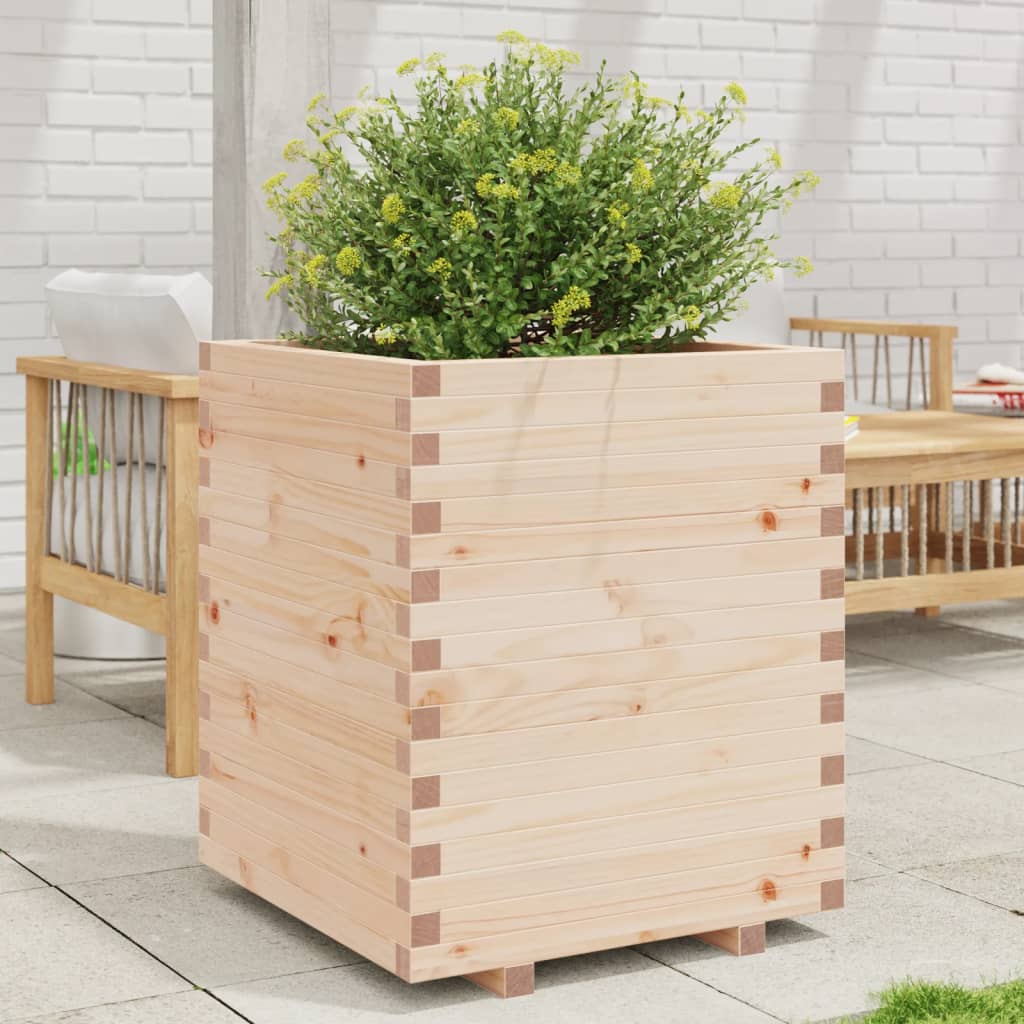 Vetonek Jardinera madera maciza de pino 60x60x72,5 cm