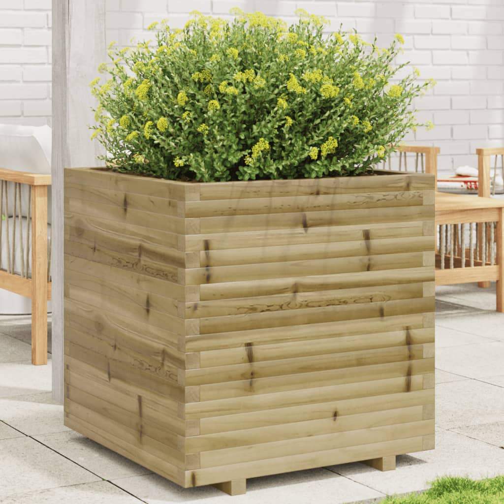 Jardinière en bois de pin imprégné 70x70x72,5 cm v7183 Vetonek