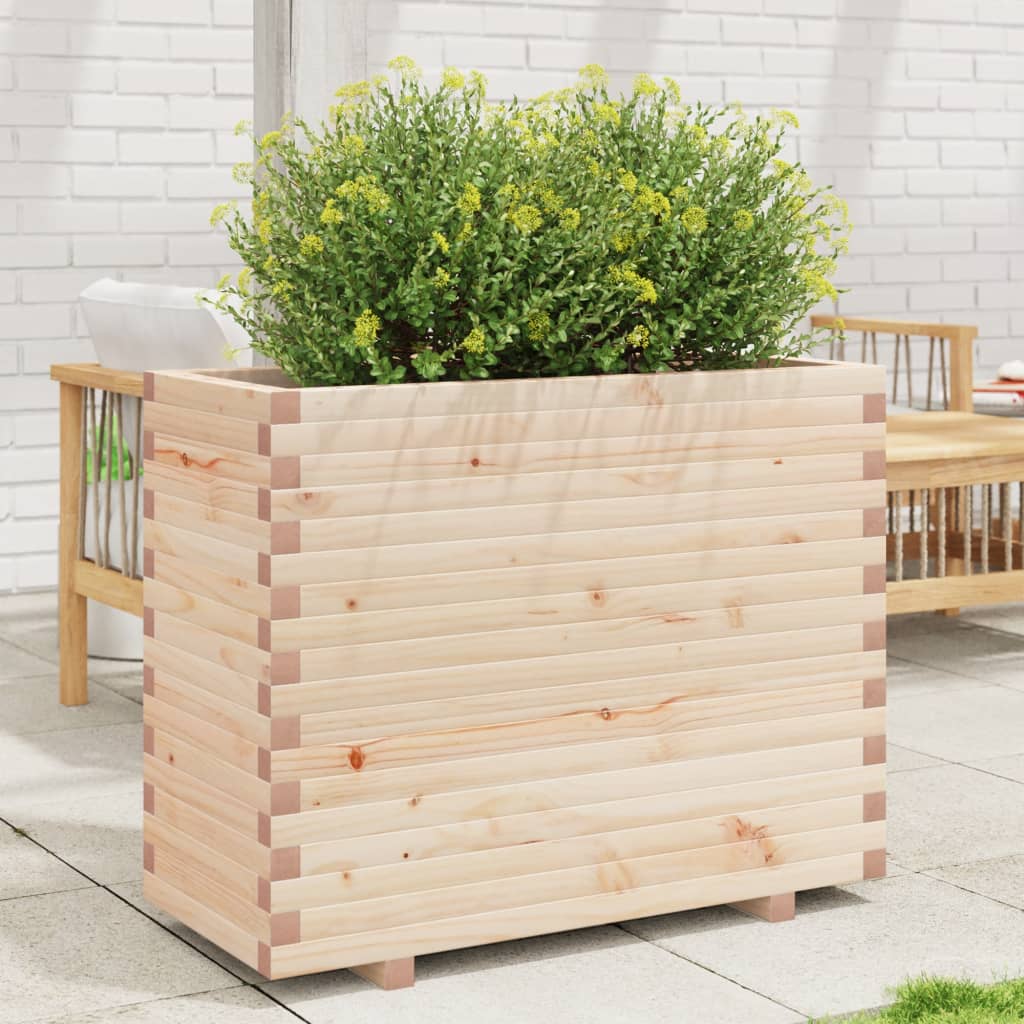 Vetonek Jardinera madera maciza de pino 90x40x72,5 cm