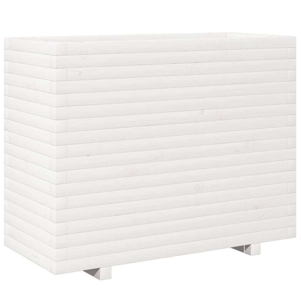Vetonek Jardinière en bois de pin blanc massif 90x40x72,5 cm