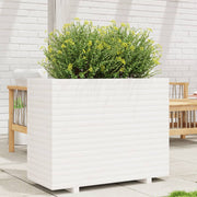 Jardinière en pin blanc massif 90x40x72,5 cm v7251 - Vetonek