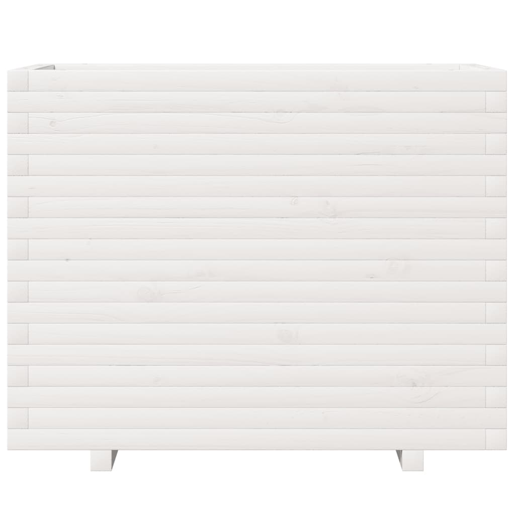 Jardinière en pin blanc massif 90x40x72,5 cm v7251 - Vetonek