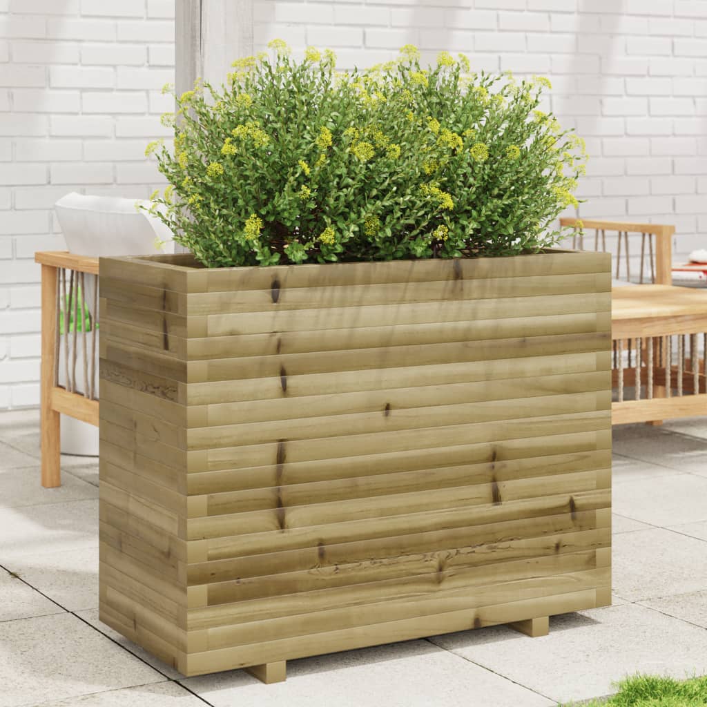 Vetonek Jardinera madera de pino impregnada 90x40x72,5 cm