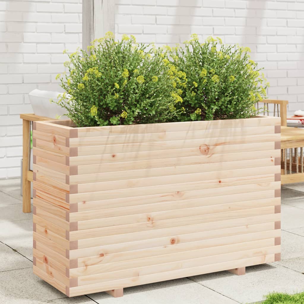 Vetonek Jardinera madera maciza de pino 110x40x72,5 cm