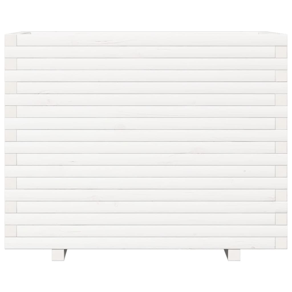 Jardinière en pin blanc massif 90x60x72,5 cm v7350 - Vetonek