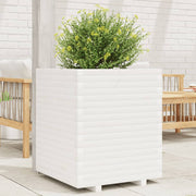 Jardinière en bois de pin blanc massif 60x60x72 cm v7459 Vetonek