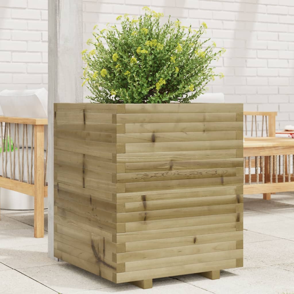 Jardinière en bois de pin imprégné 60x60x72 cm v7480 Vetonek