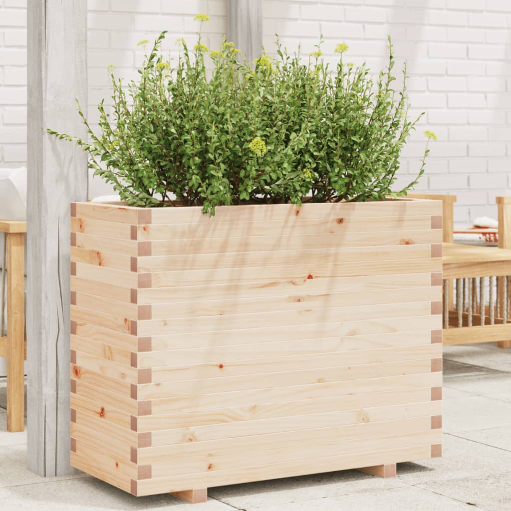 Vetonek Jardinera madera maciza de pino 90x40x72 cm