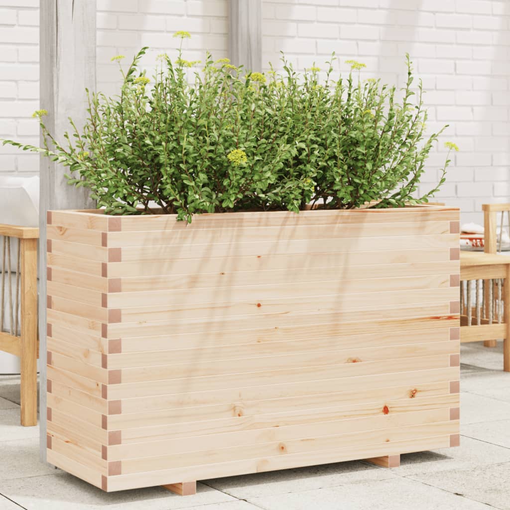 Vetonek Jardinera madera maciza de pino 110x40x72 cm