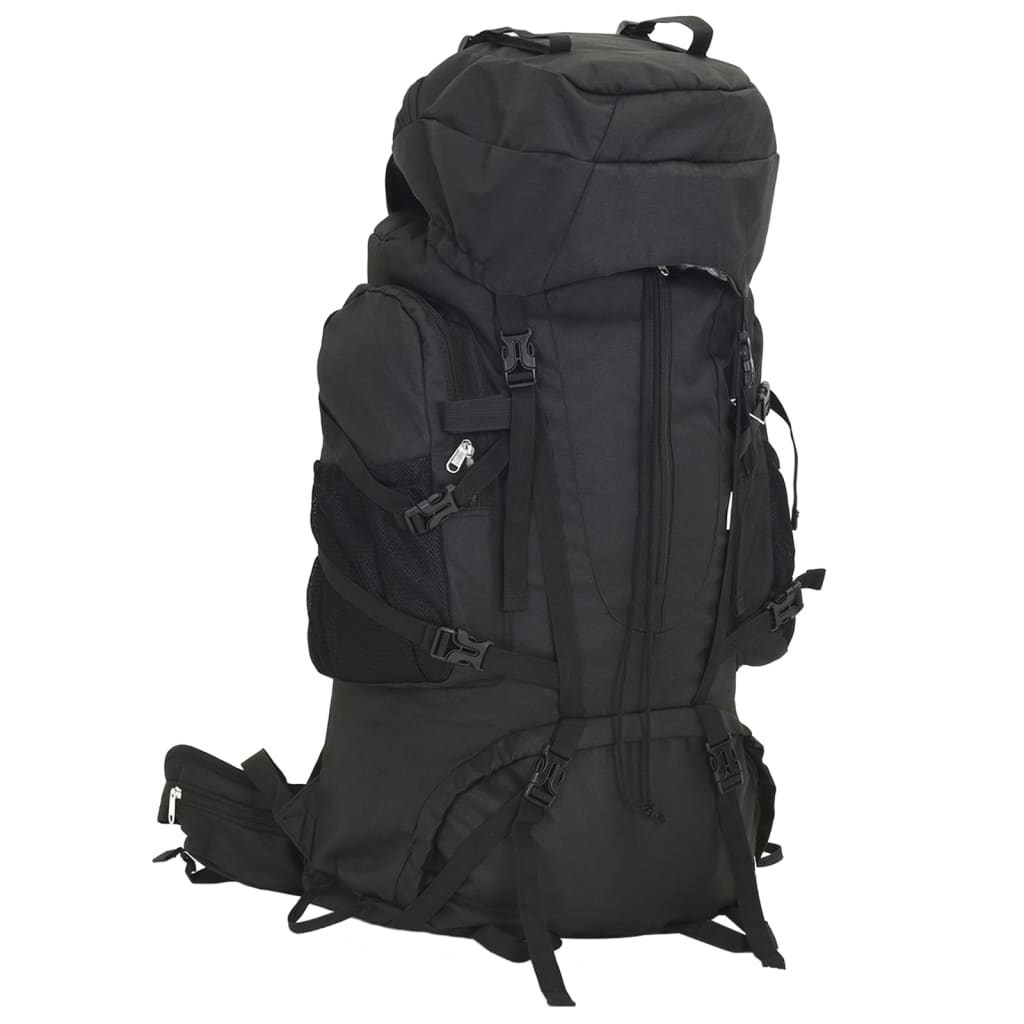 Vetonek Mochila de senderismo tela oxford negro 60 l