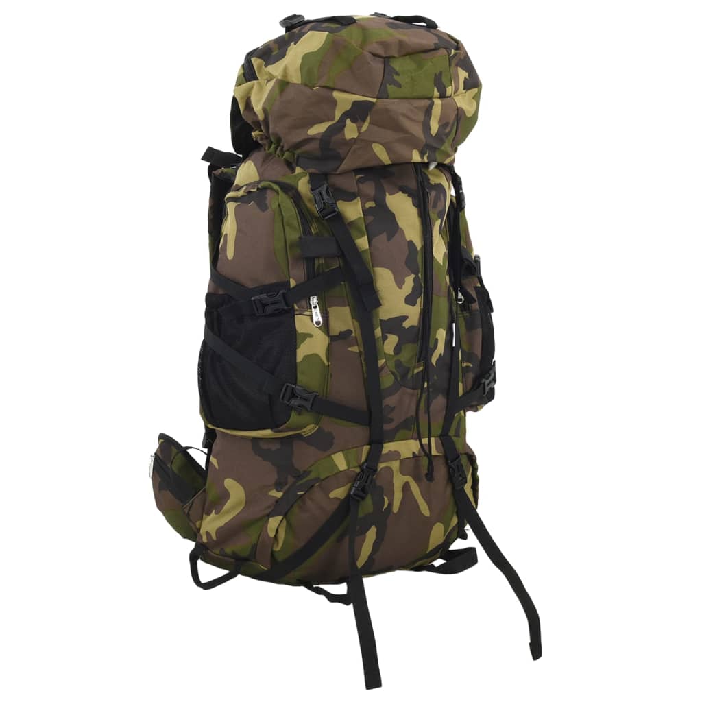 Vetonek Mochila de senderismo tela oxford verde camuflaje 60 l