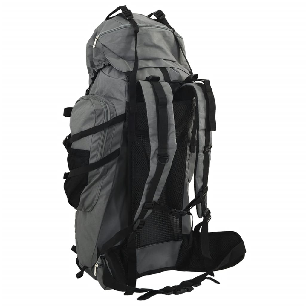 Mochila de senderismo tela oxford gris 80 l