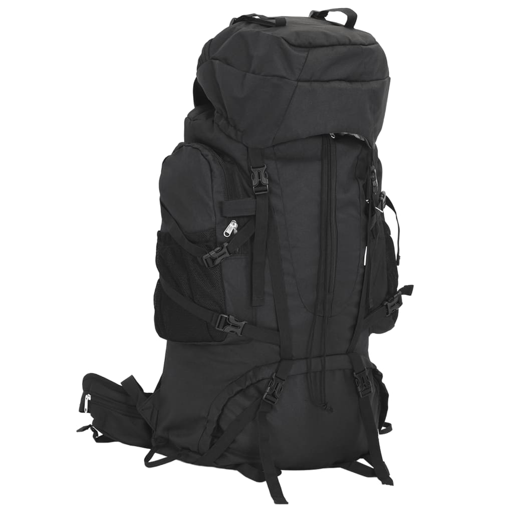 Vetonek Mochila de senderismo tela oxford negro 100 l