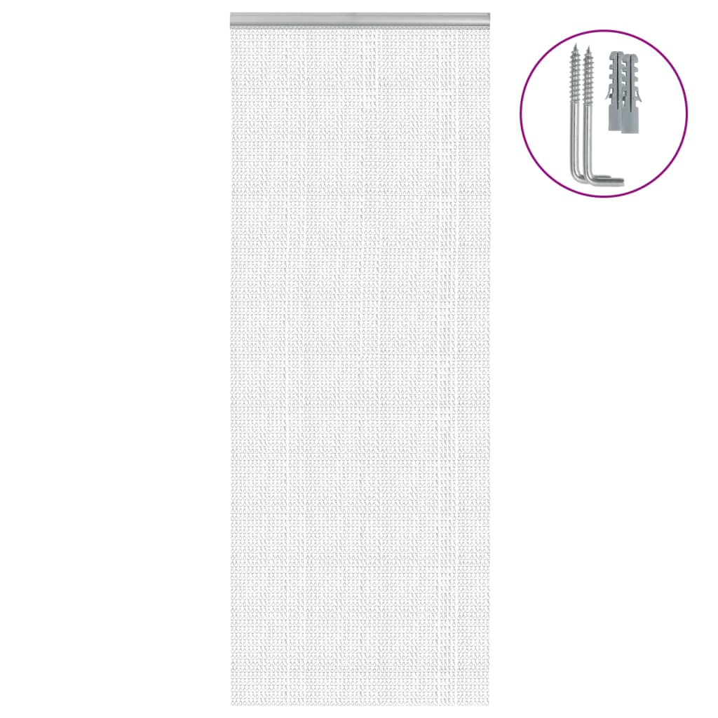 Vetonek Mosquitera de cadena para puerta aluminio 80x201 cm