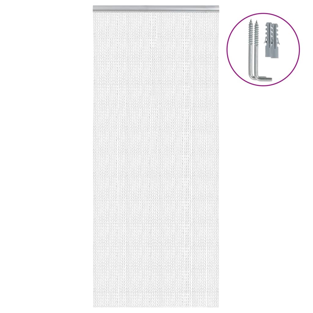 Vetonek Mosquitera de cadena para puerta aluminio 90x200 cm