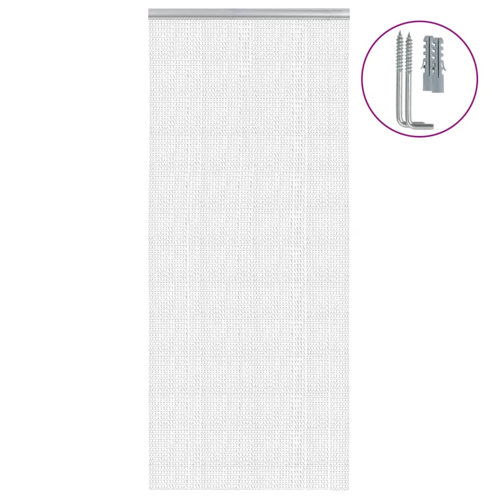 Vetonek Mosquitera de cadena para puerta aluminio 90x212 cm