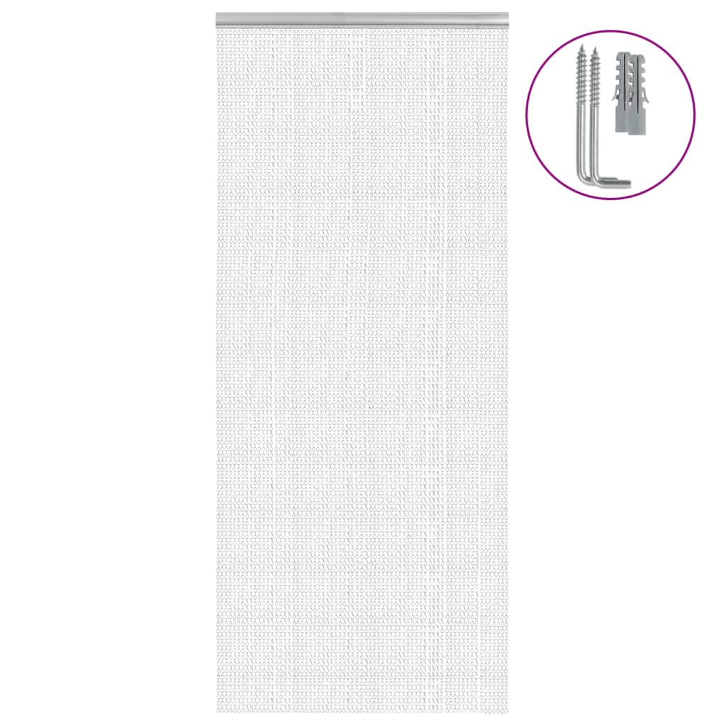 Vetonek Mosquitera de cadena para puerta aluminio 90x220 cm