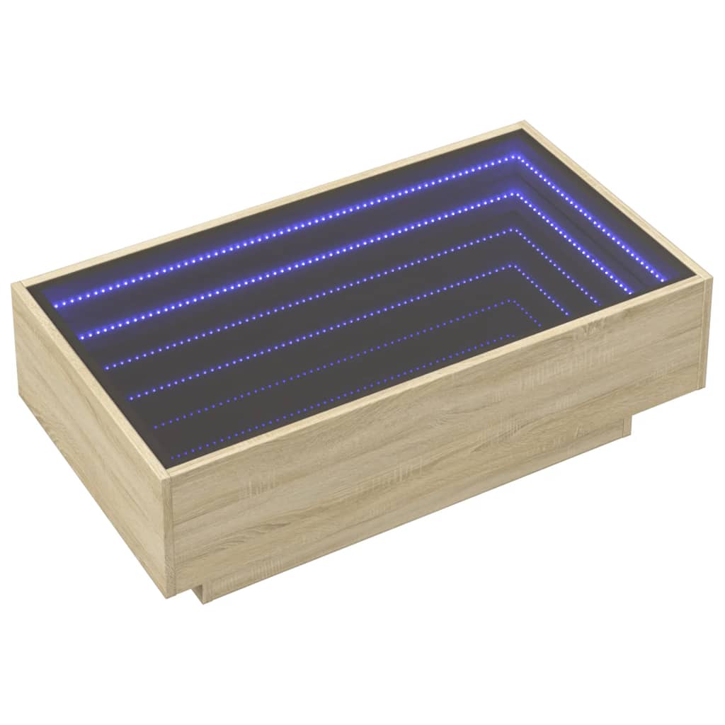 Zentral- und LED -Tabelle Engineering Oak Sonoma 90x50x30 cm