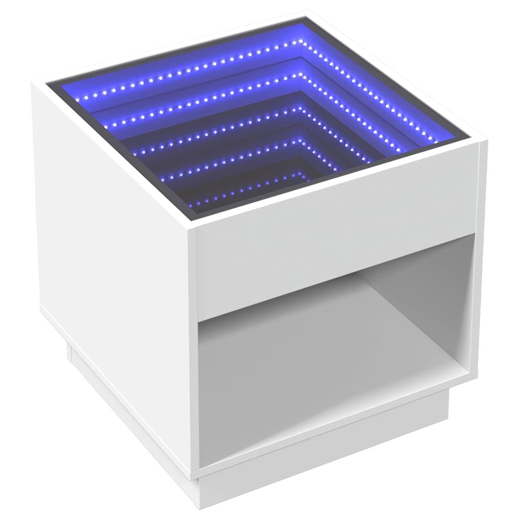 Mesa de centro con Infinity LED blanco 50x50x50 cm - Vetonek