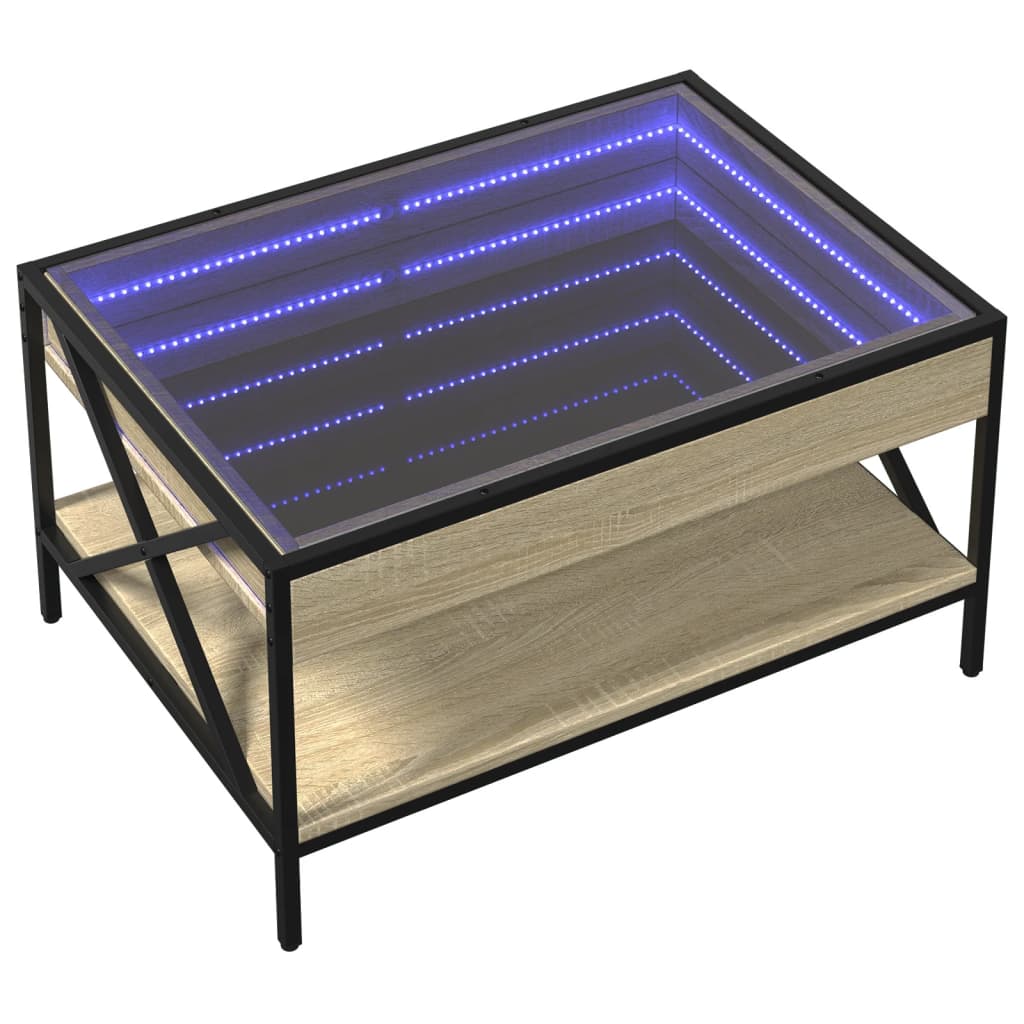 Center table with infinity led oak Sonoma 70x50x38 cm