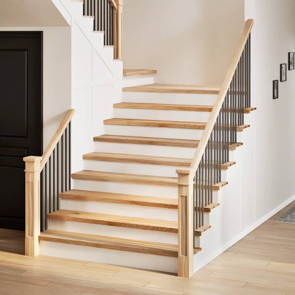 Vetonek Peldaños de escalera 4 uds madera maciza 110x25x2 cm