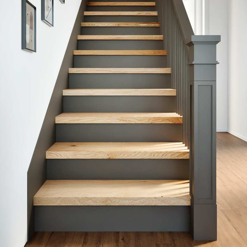 Vetonek Peldaños de escalera 4 uds madera maciza 70x30x2 cm